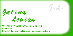 galina levius business card